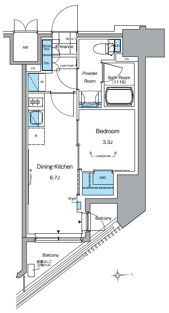 ルフォンプログレ田原町の間取り