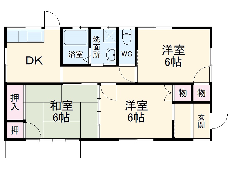 木村貸家 中棟の間取り