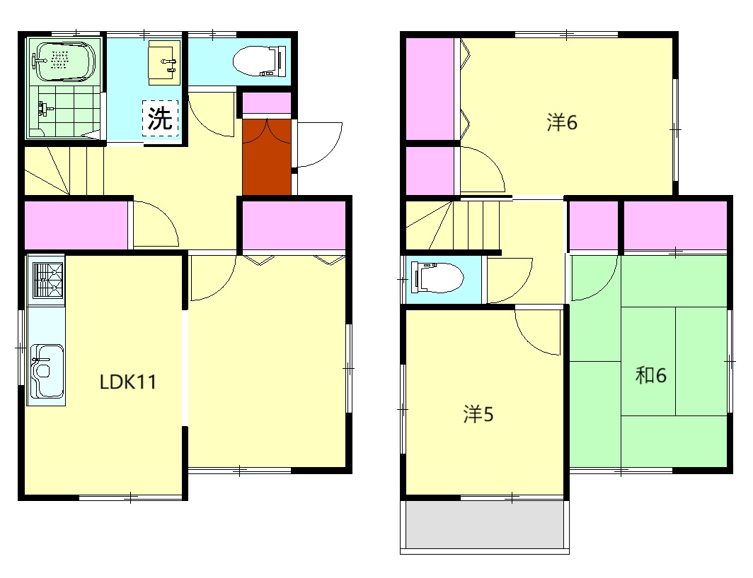 中戸川貸家の間取り