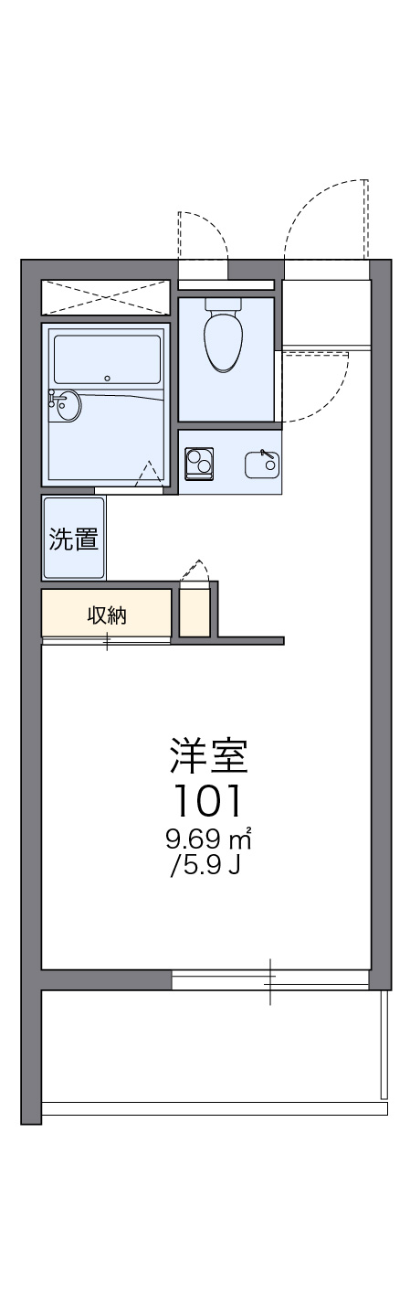 レオパレスクレールの間取り