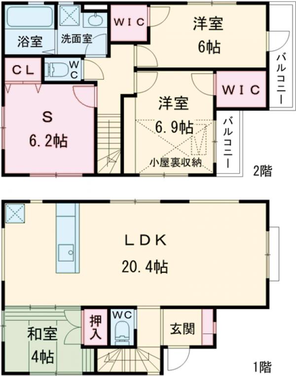 南大泉戸建の間取り