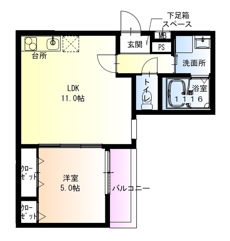 フジパレス松ノ浜の間取り