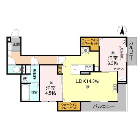 D-ROOM・MBの間取り
