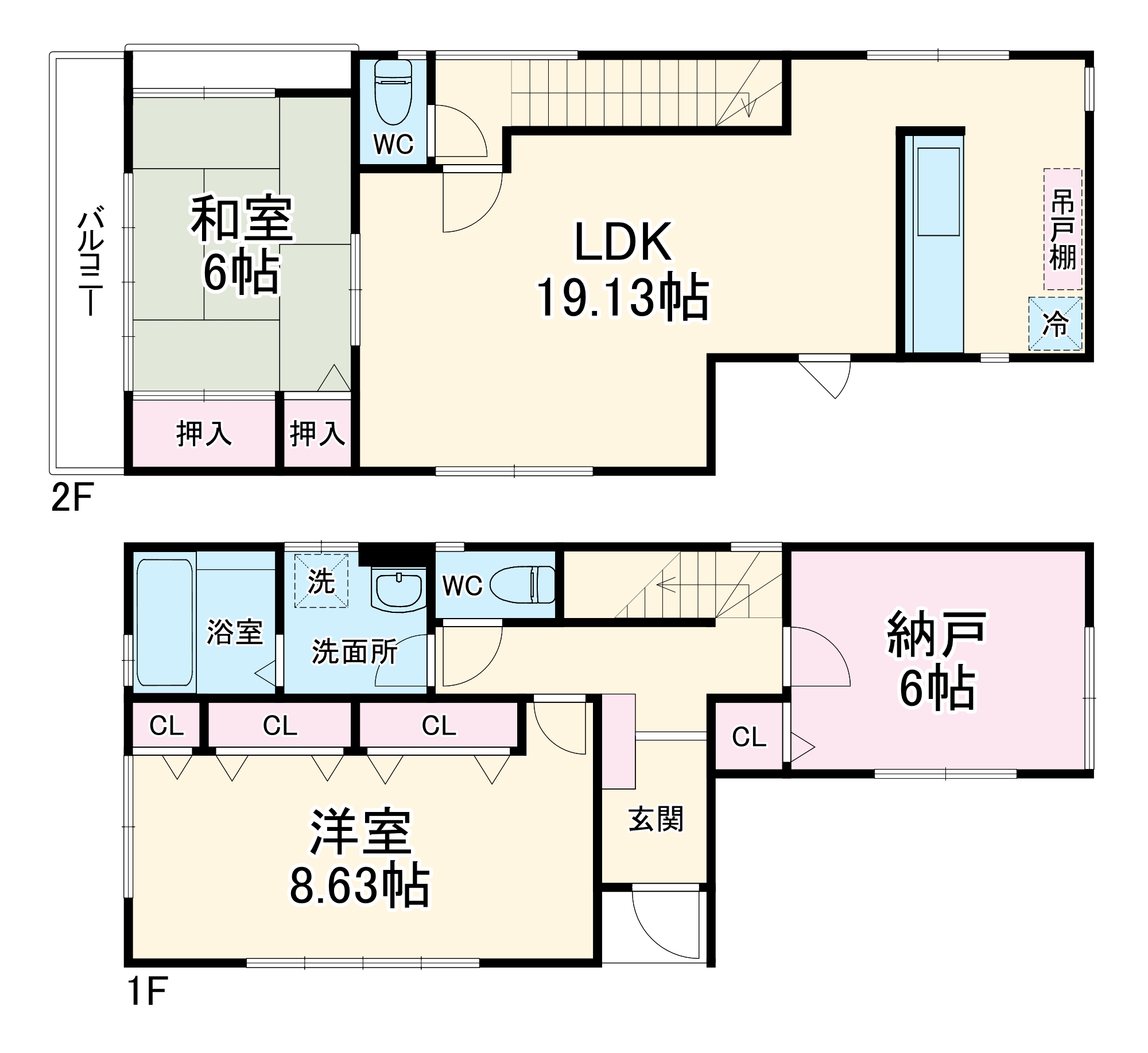 桜ケ丘戸建の間取り