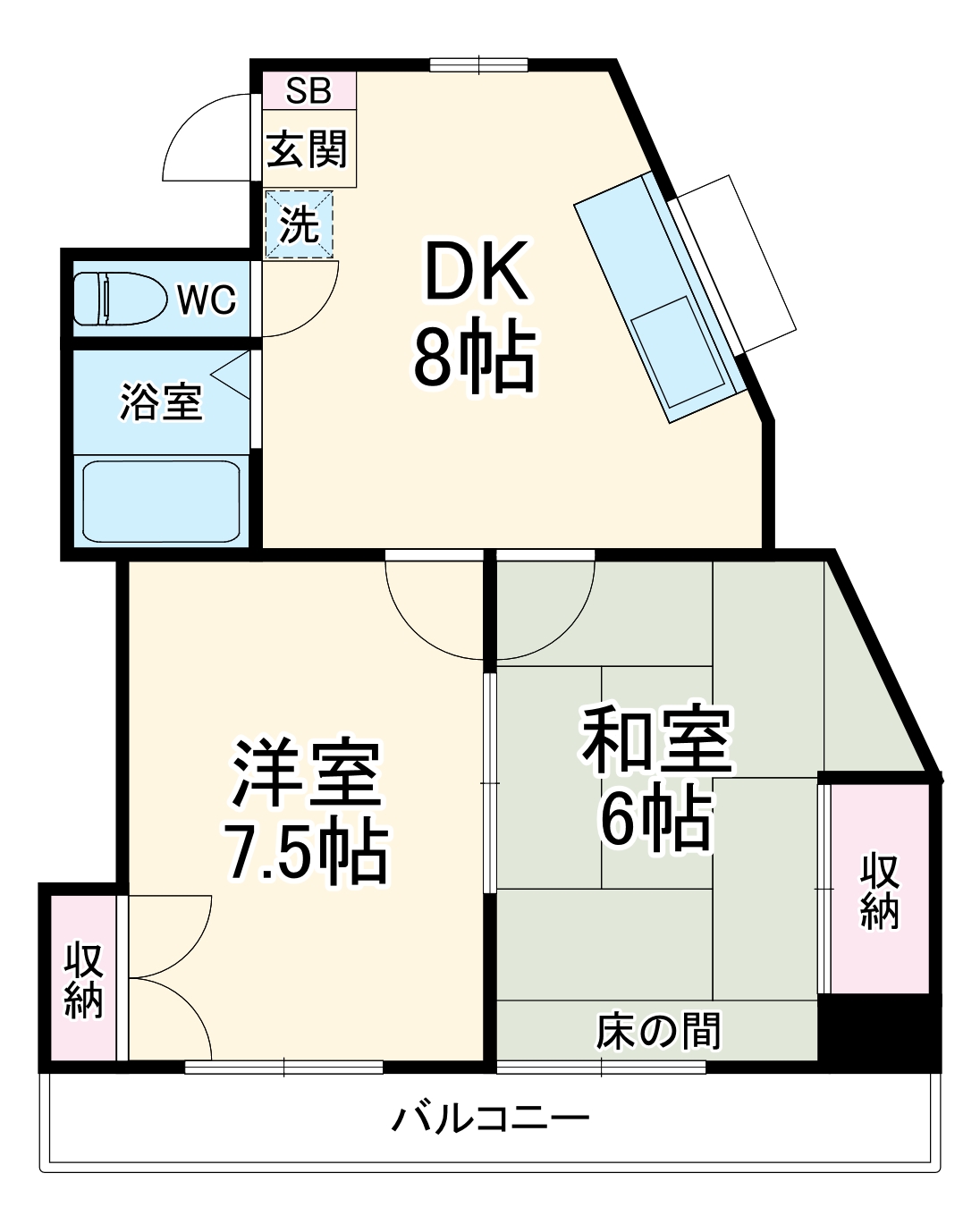 リバーハイム711の間取り