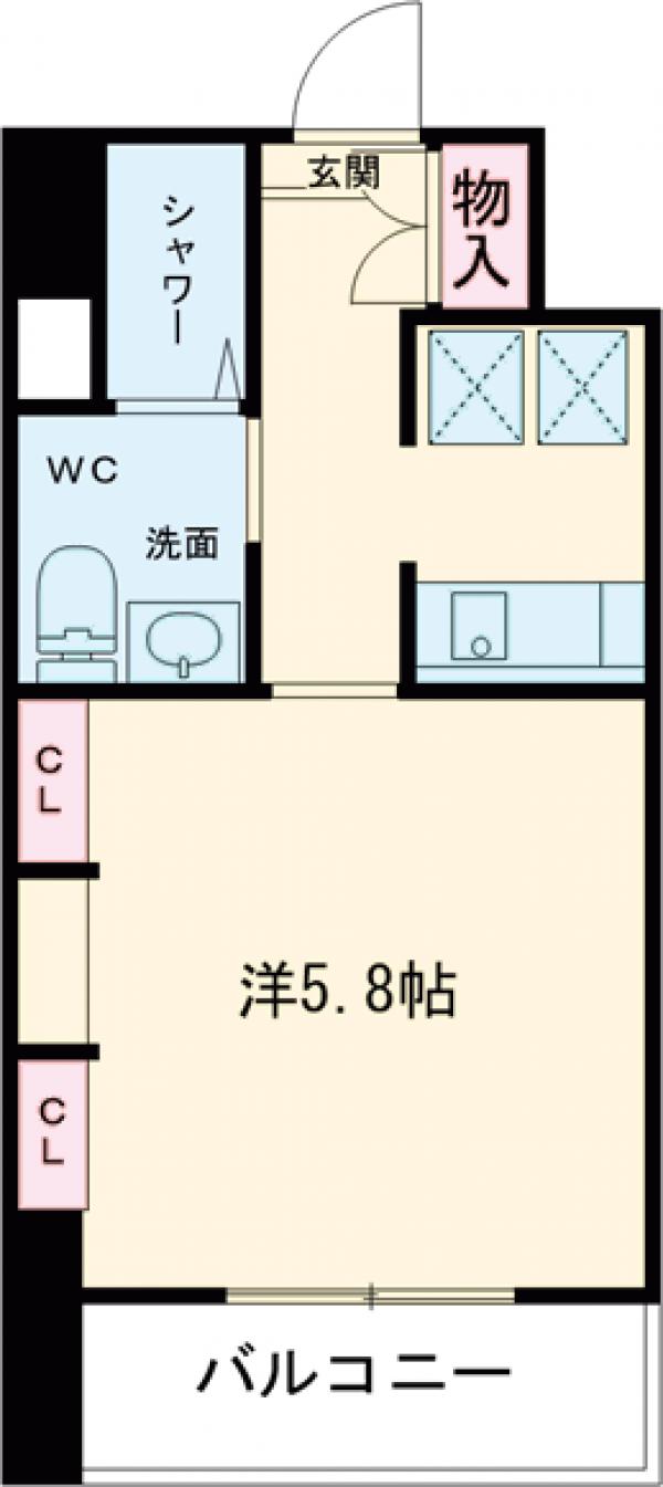 Totsu Residence Shiba・1003号室の間取り