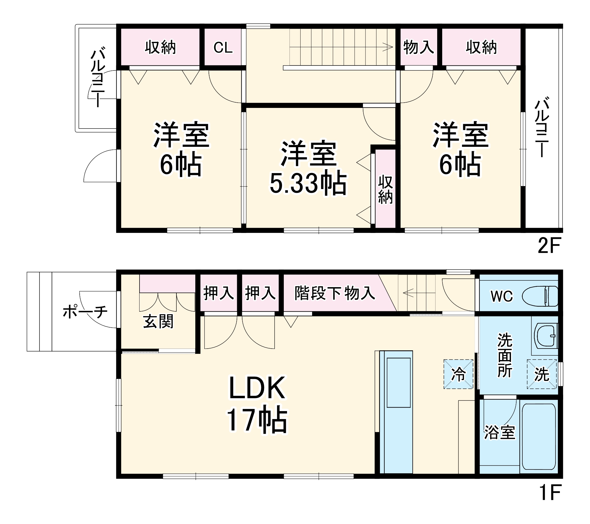 幸四丁目貸家(中)の間取り