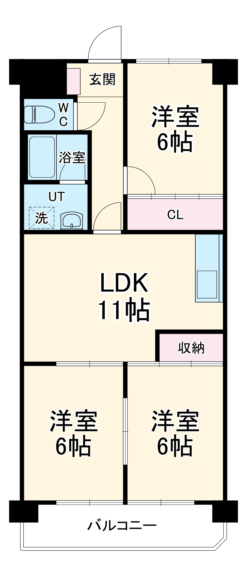 シーズンコート植田南の間取り