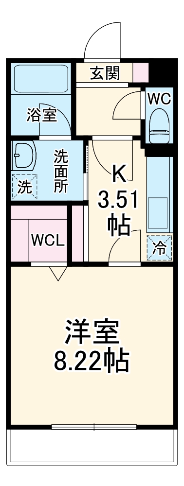 上浅田の完工年月(2025年11月)築の賃貸マンションの間取り