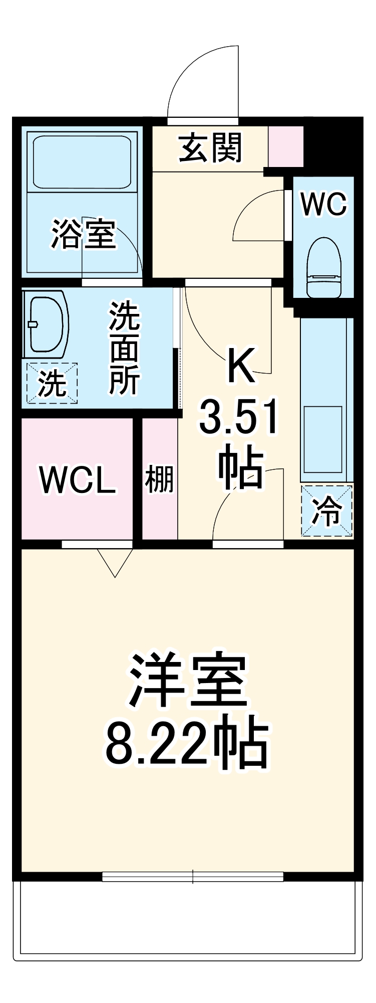 上浅田の完工年月(2025年11月)築の賃貸マンションの間取り