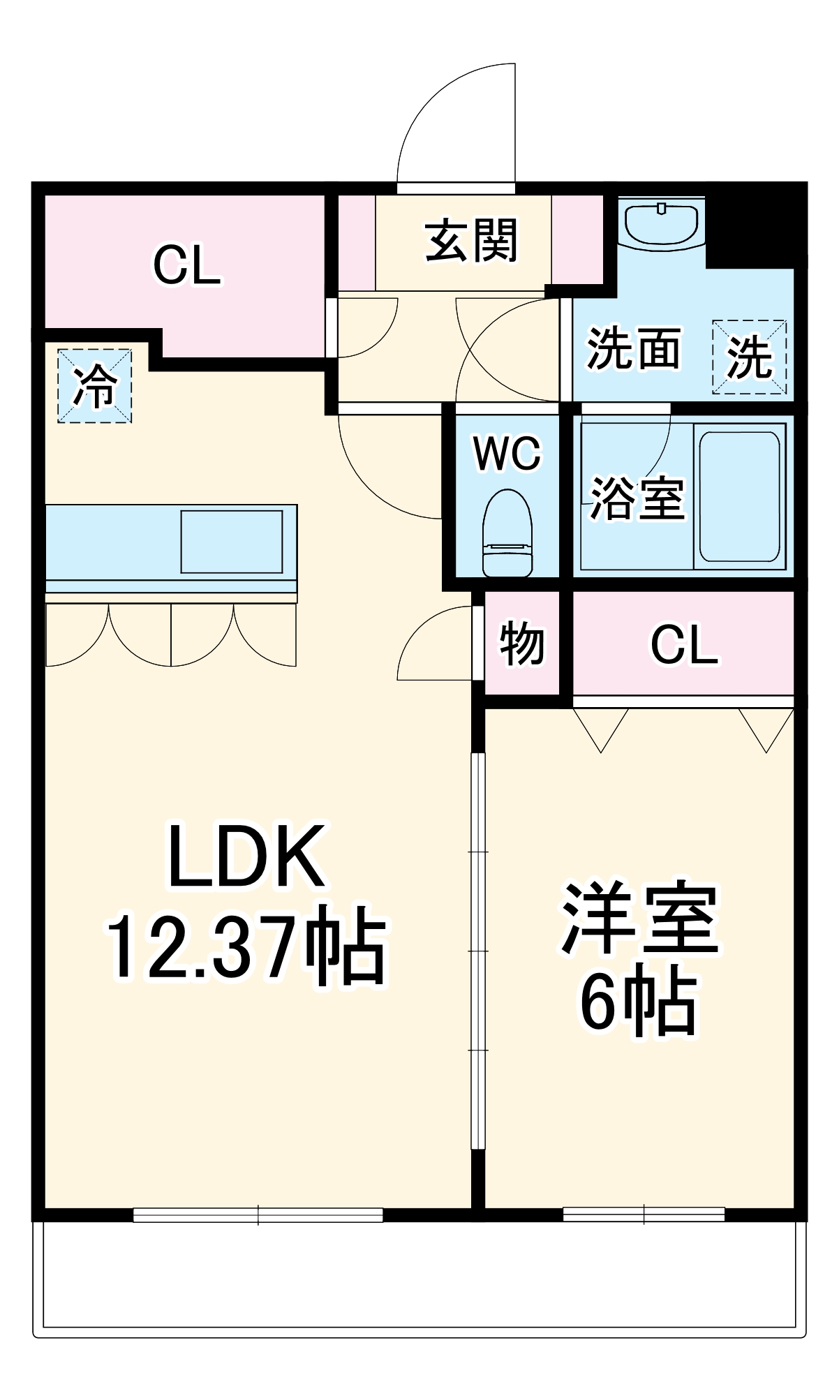 上浅田の完工年月(2025年11月)築の賃貸マンションの間取り
