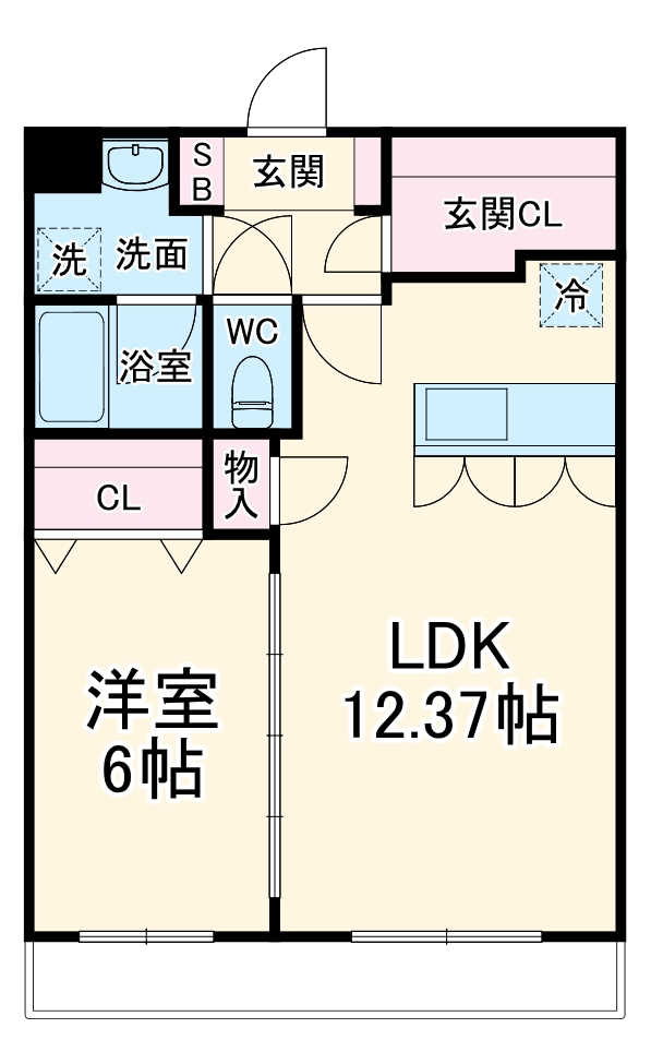 上浅田の完工年月(2025年11月)築の賃貸マンションの間取り