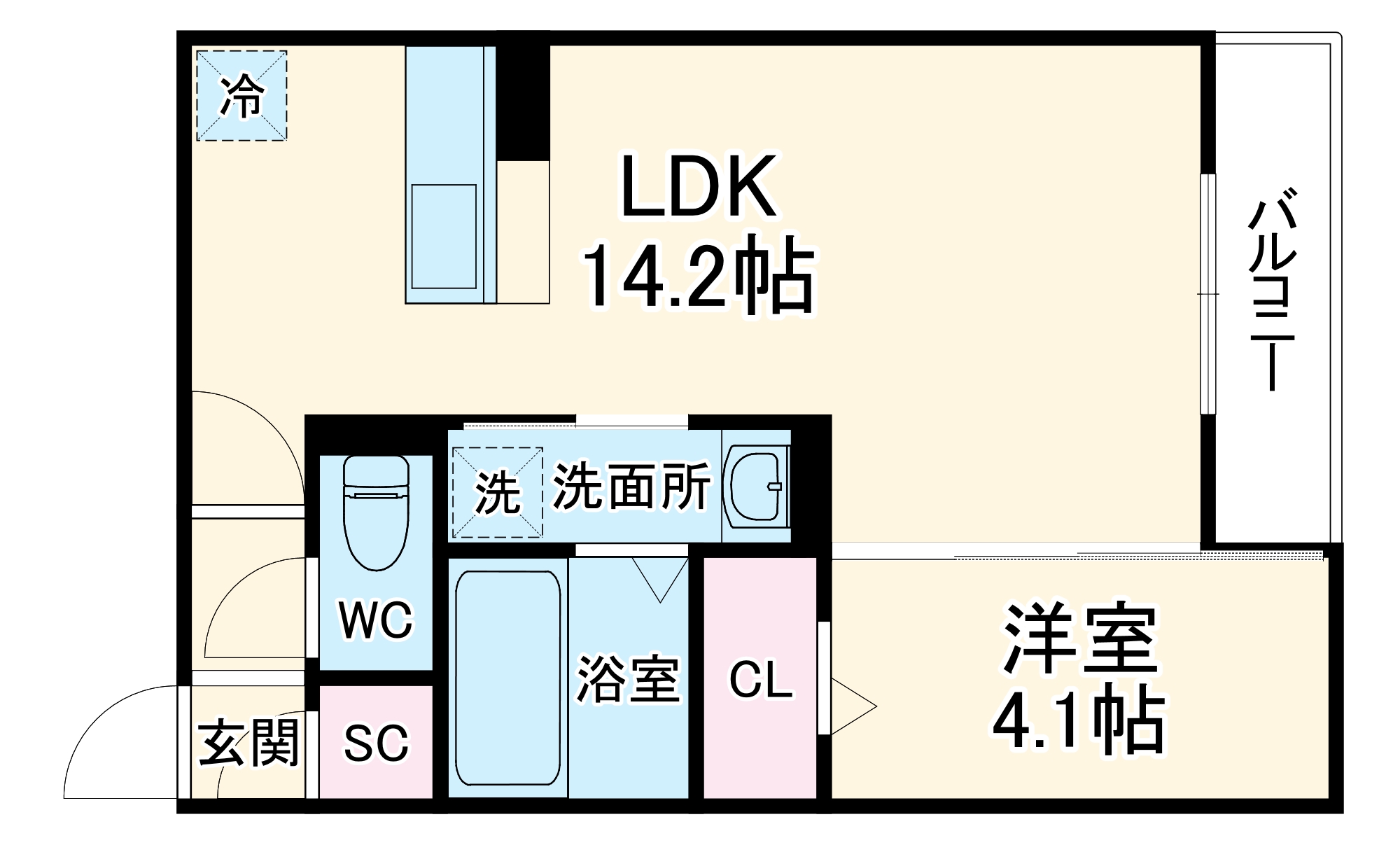 (仮称)D-ROOM下池川町の間取り