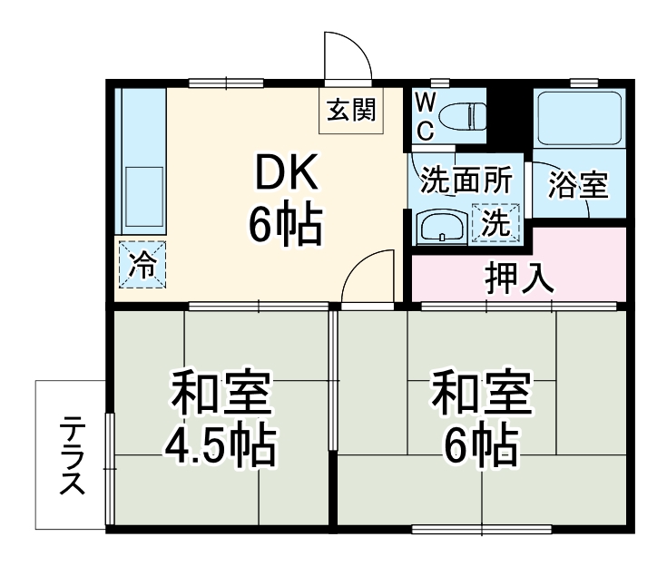 福西ハイツの間取り