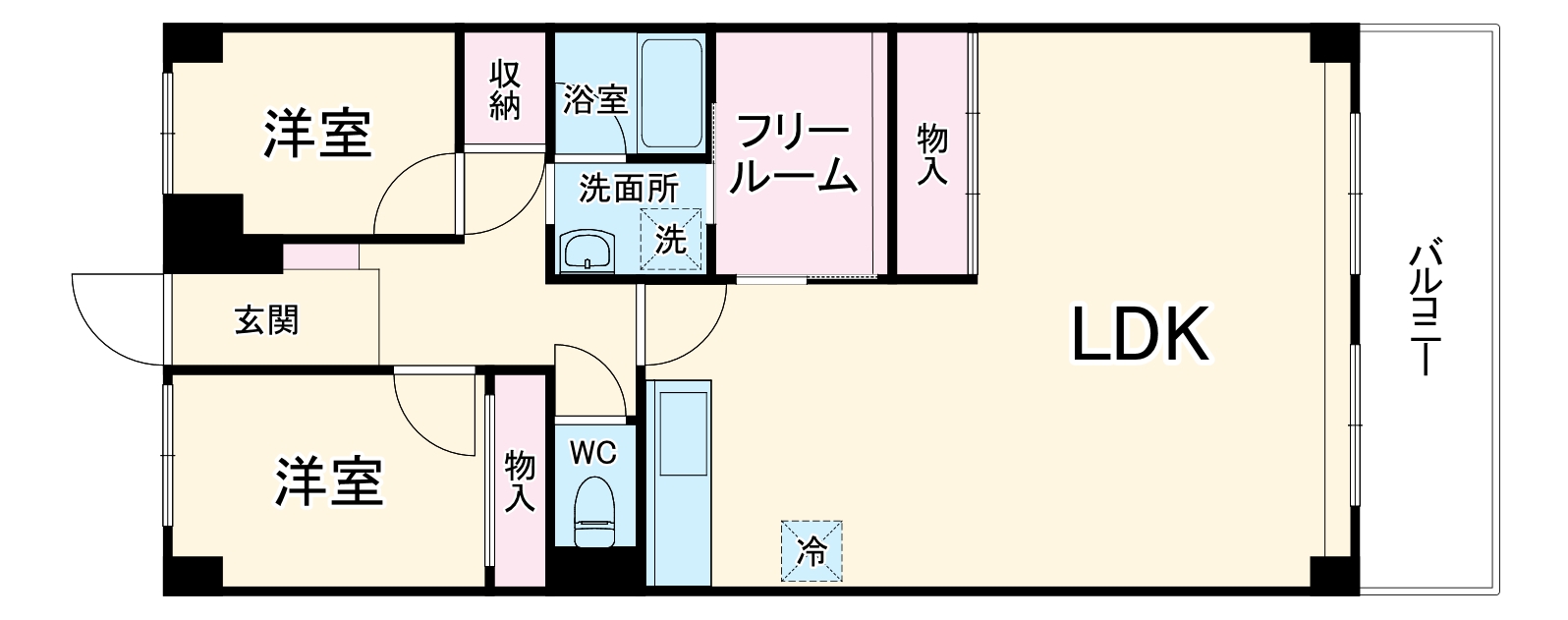 緑地公園プライムハイツの間取り