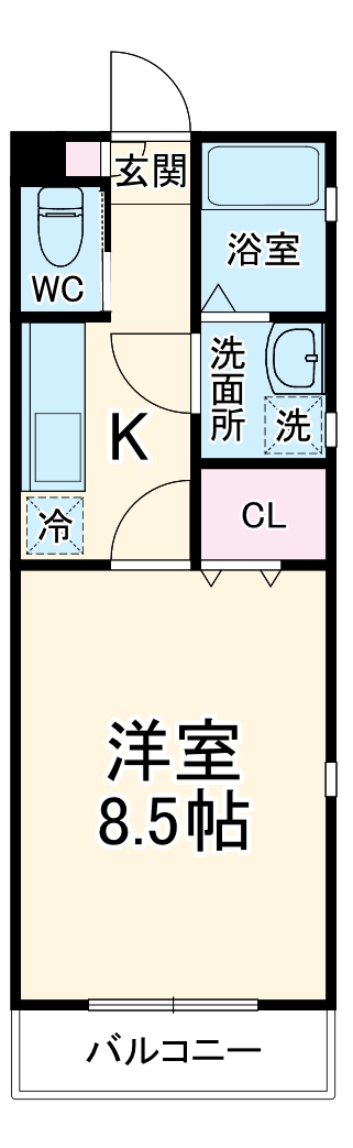 アフェット道場南の間取り