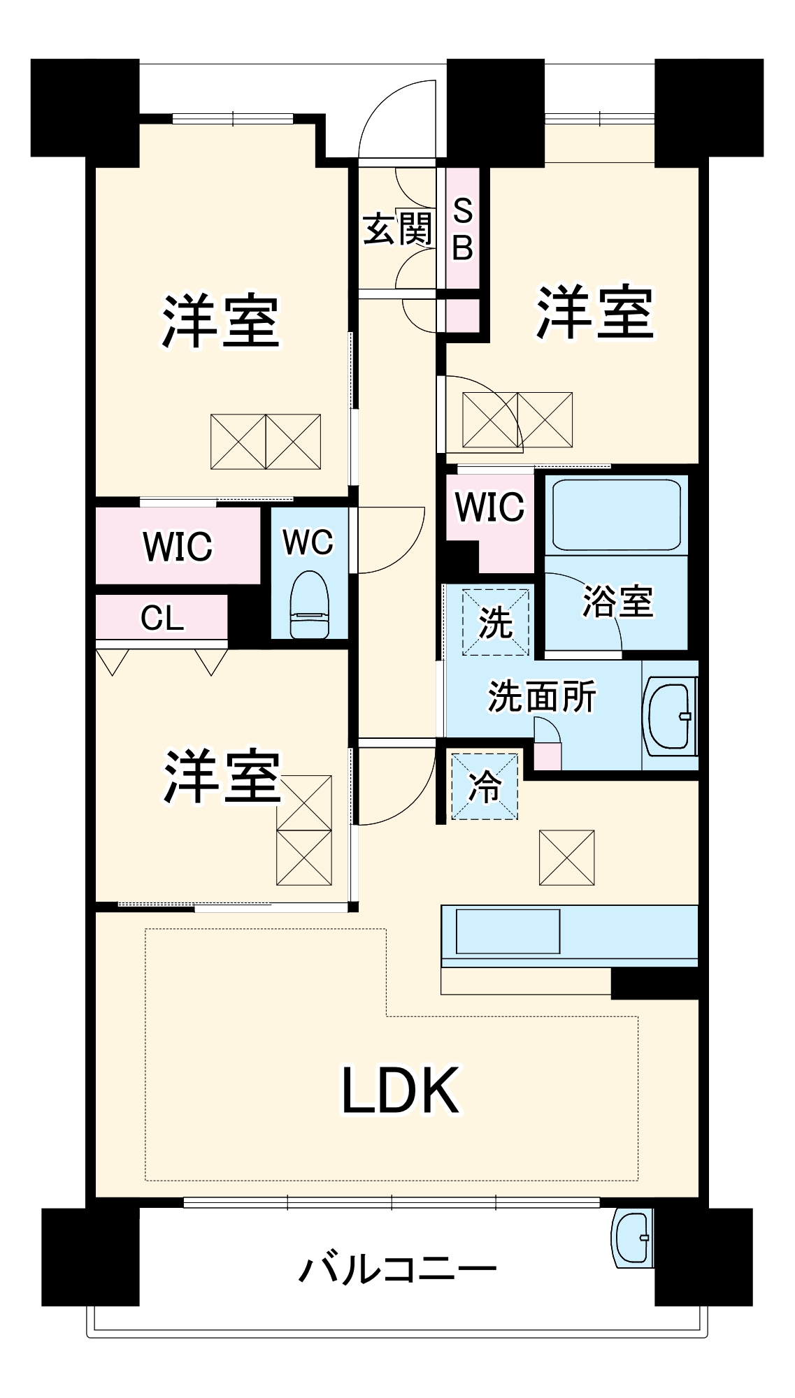 ハルモシティの間取り