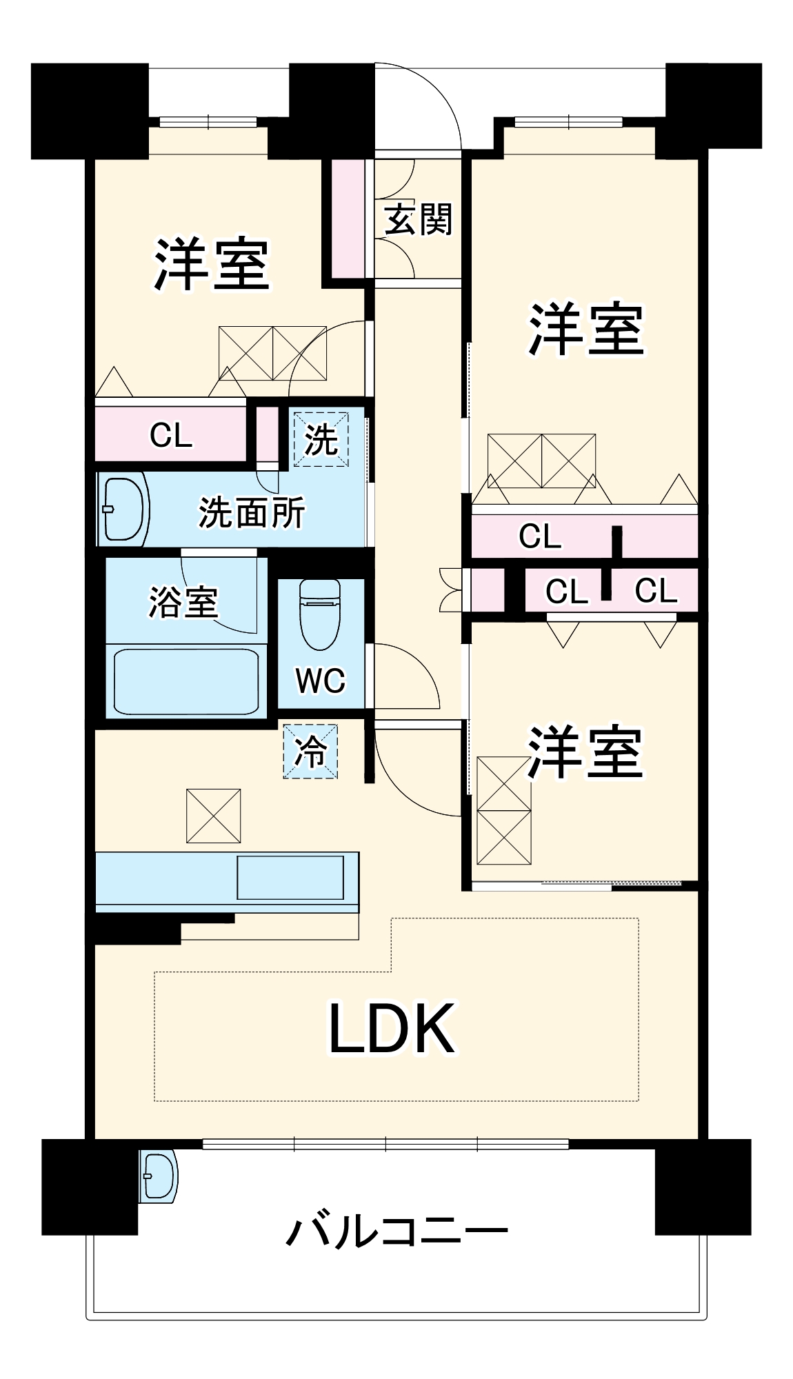 ハルモシティの間取り