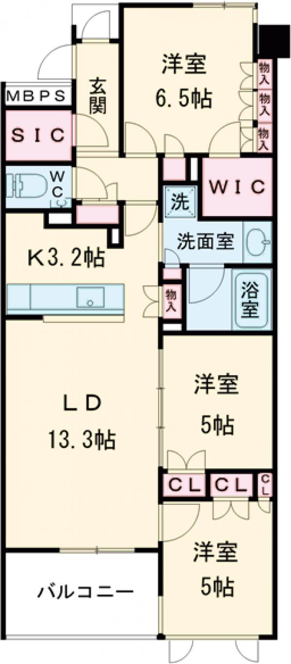 クリオ東小金井パークフロントの間取り