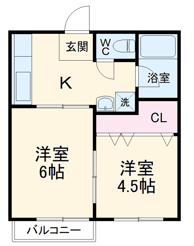 パナハイツ石田の間取り
