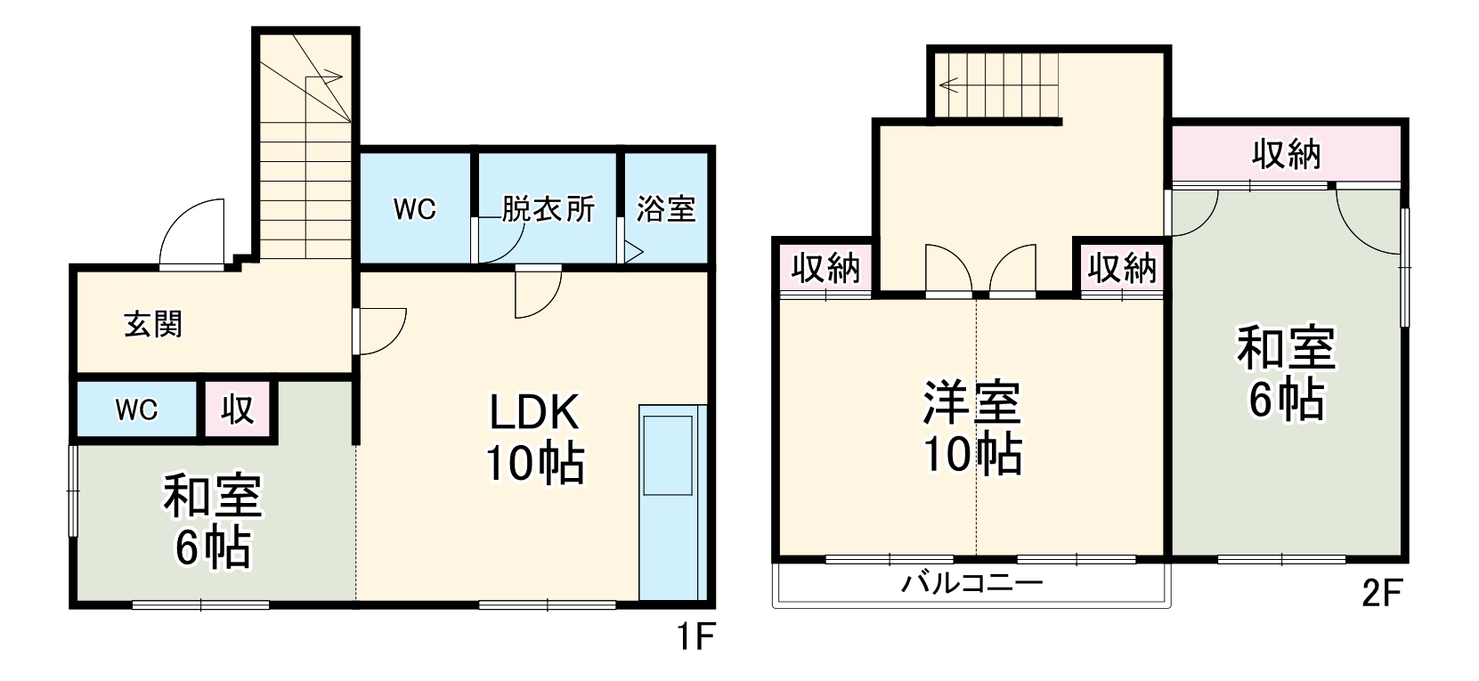 川口市新堀_戸建81㎡の間取り
