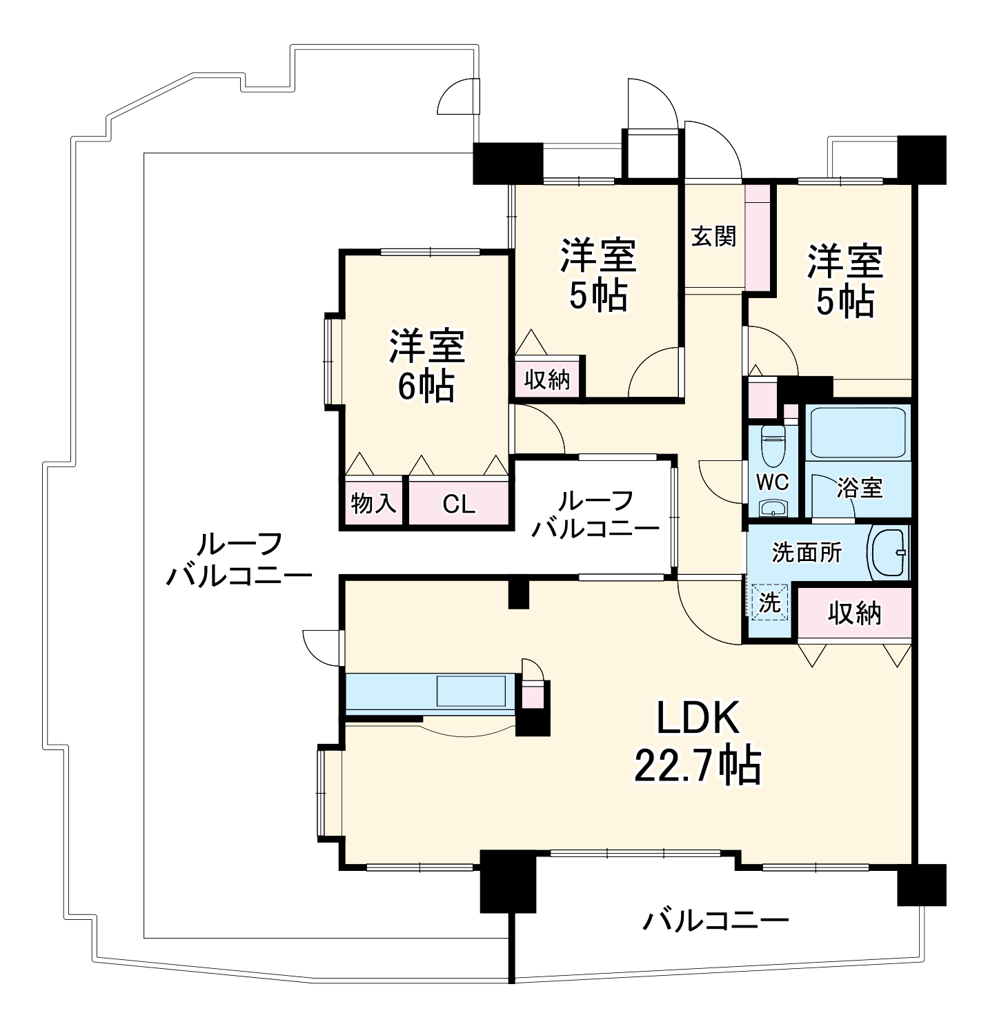 ライオンズマンション築地口弐番館の間取り