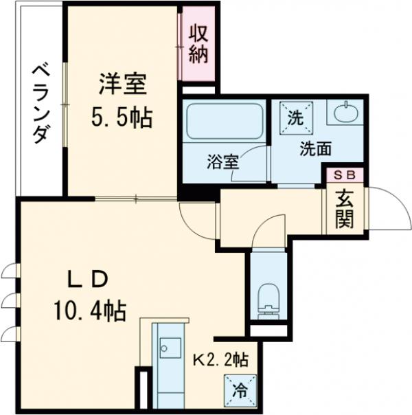 Ａｌｂａ　Ｔｅｒｒａｃｅ・103号室の間取り