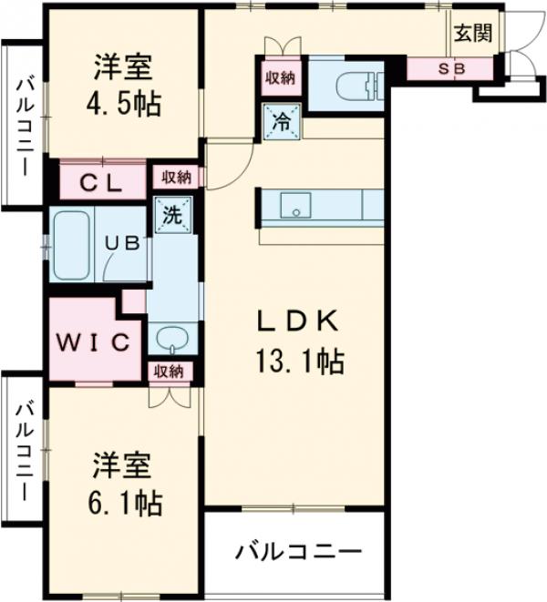 ＴＫＲ５番館・303号室の間取り