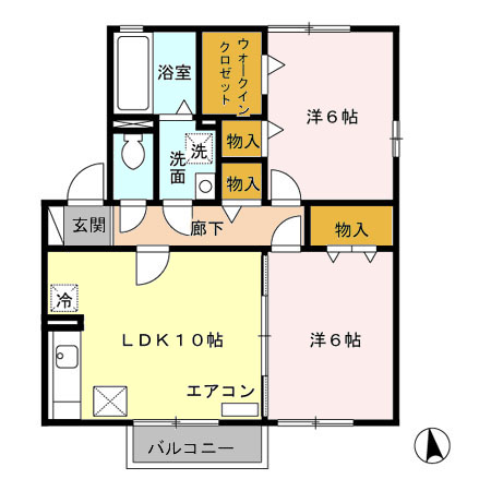 グランドソレイユ Aの間取り