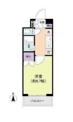 大谷北の完工年月(1997年2月)築の賃貸マンションの間取り