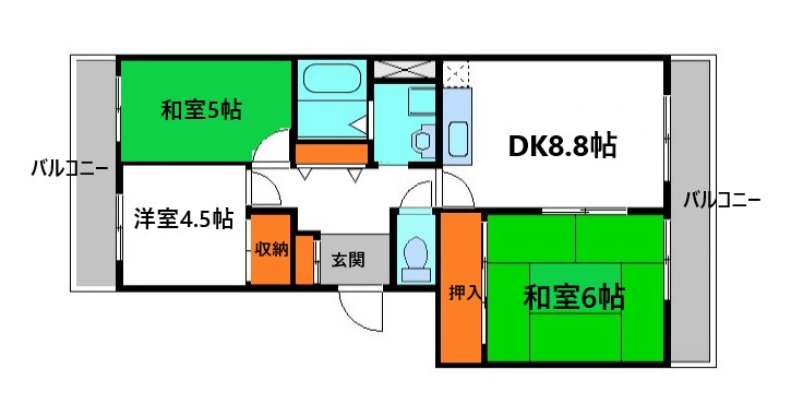 エバーグリーン門真の間取り