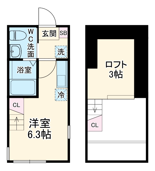 ハーミットクラブハウス新杉田A棟の間取り