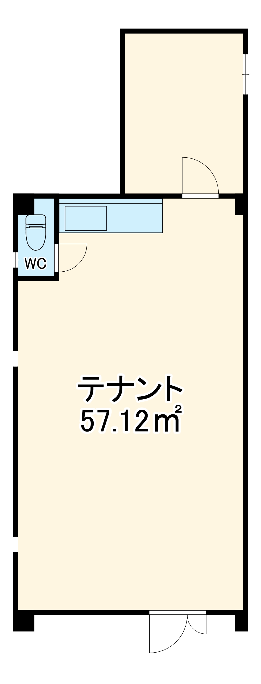 パークアベニュークニワ・1A号室の間取り