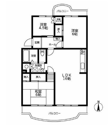 相模原富士マンションの間取り