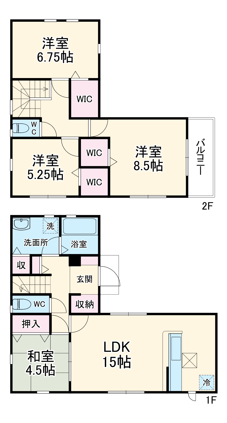 リーブルファイン幸手市中5丁目 8号棟の間取り