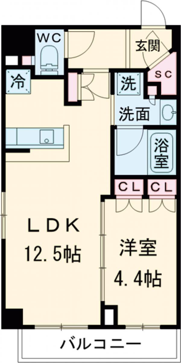 プラウドフラット浅草の間取り