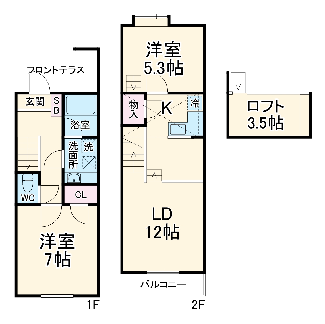 セザンヌ神野新田2の間取り