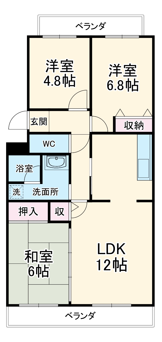 エレガン柏森の間取り