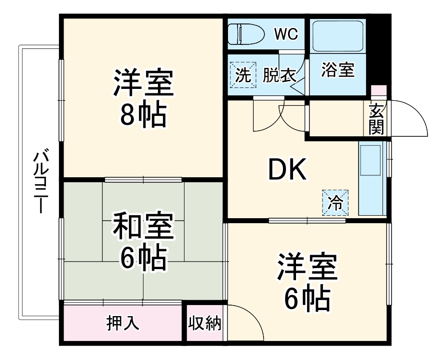 エトアール浜田の間取り