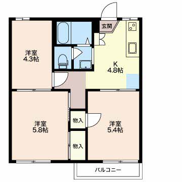 フレグランス今沢の間取り