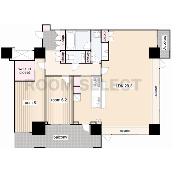 ブリリアタワー名古屋グランスイートの間取り