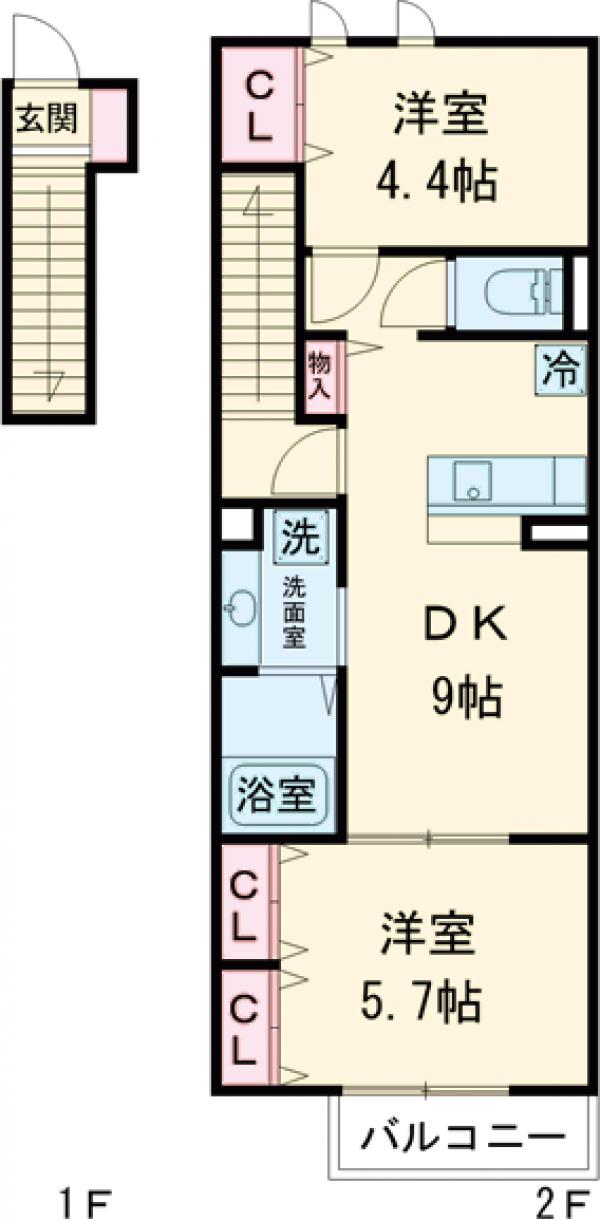 アンジュール等々力の間取り