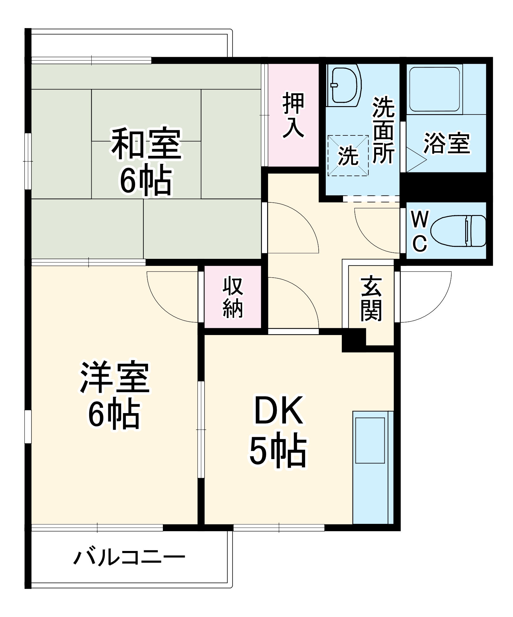 カーサやよいBの間取り