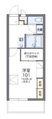 レオパレスSUNRISE南新木の間取り