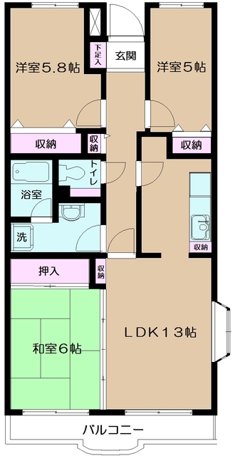 イーストパーク胡録台の間取り