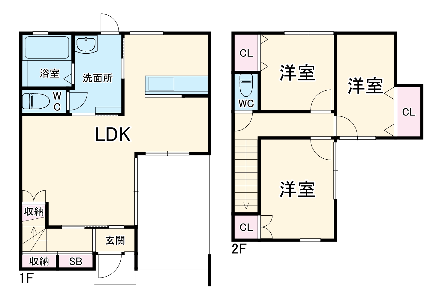 キャレブラン三島の間取り