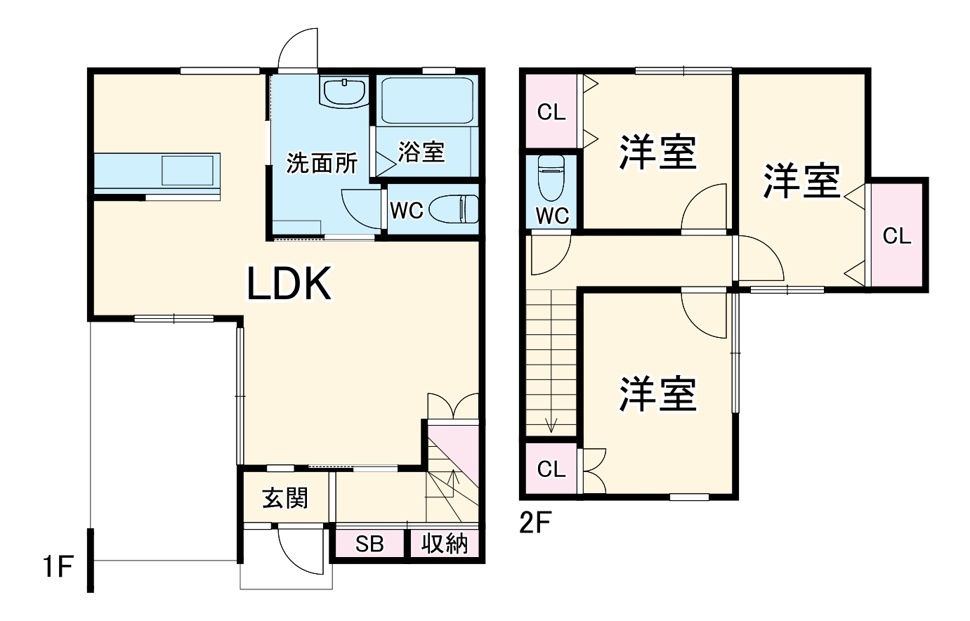 キャレブラン三島の間取り