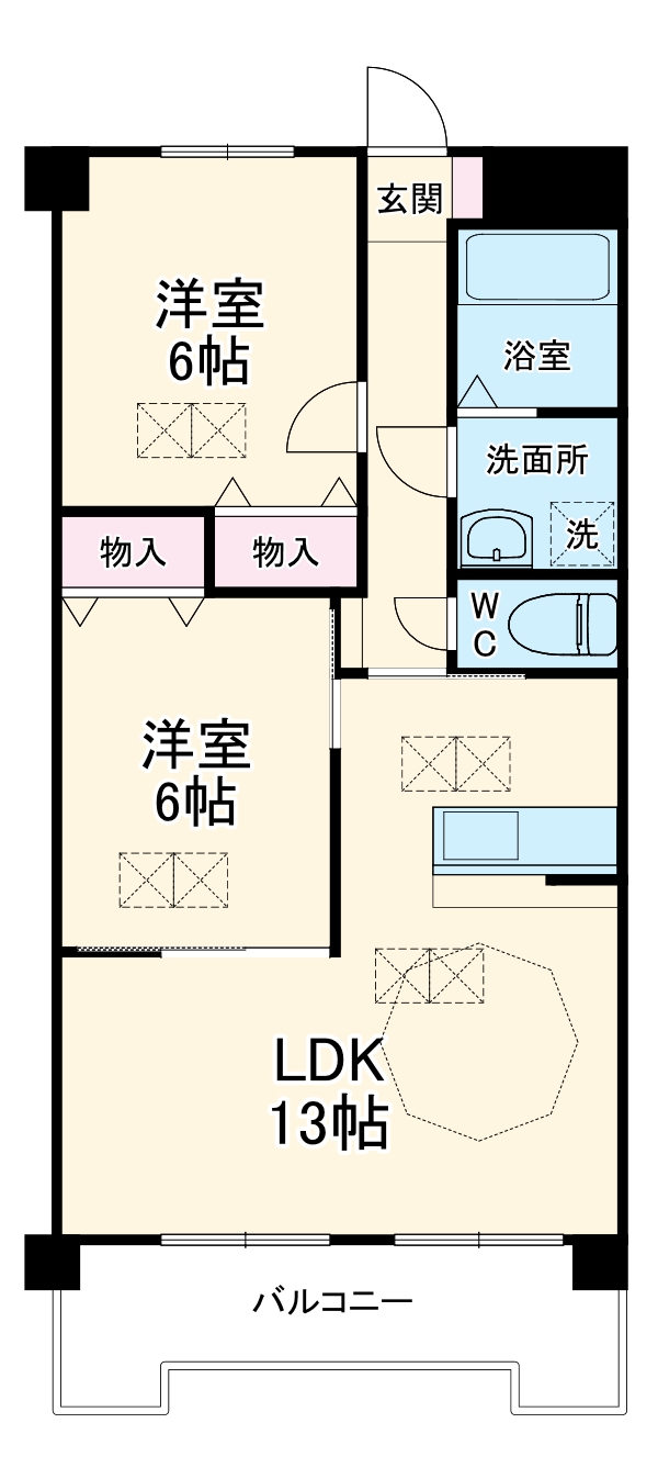 グロワール・エーリ弐番館の間取り