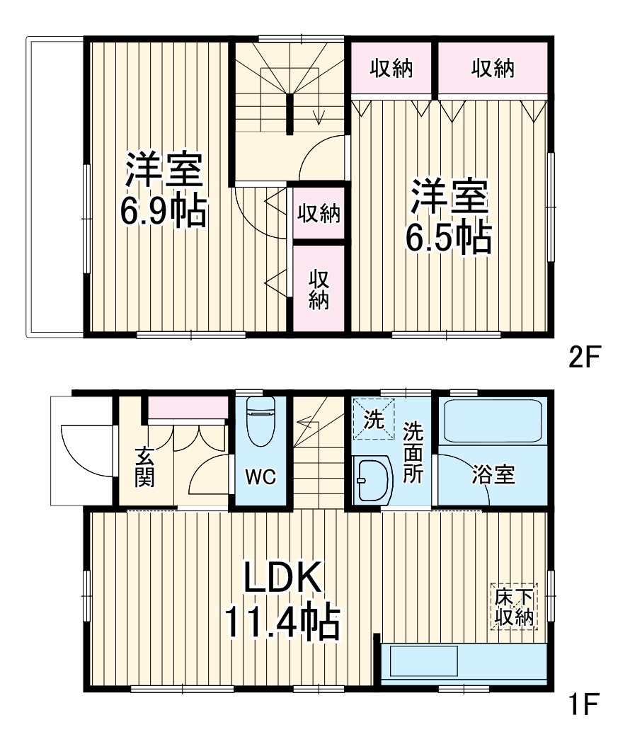 フラワータウン柳橋の間取り