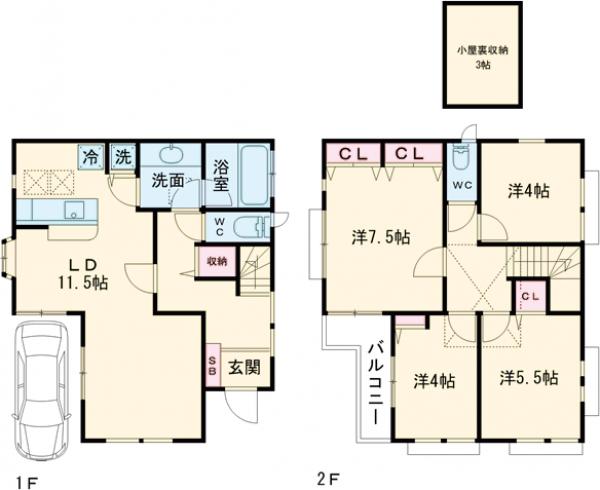 コンパウンズ5ハウスの間取り